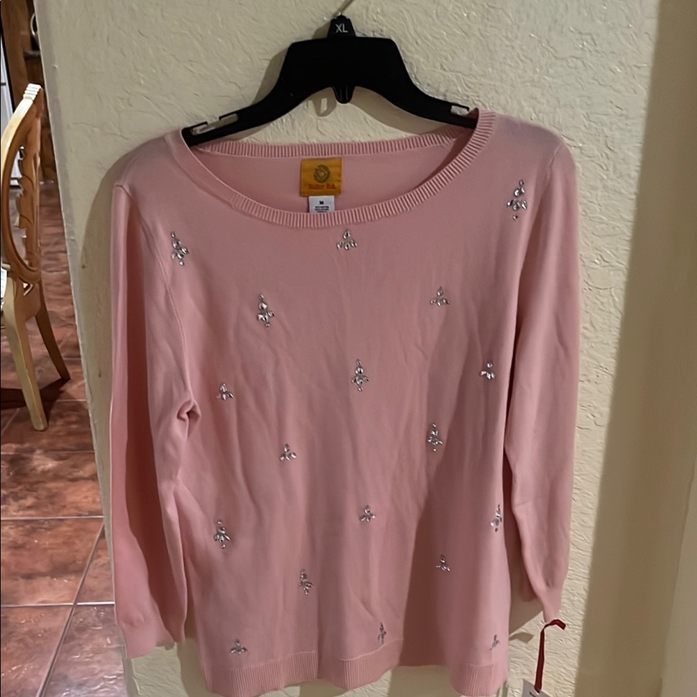 Pink Embellished Women's Top